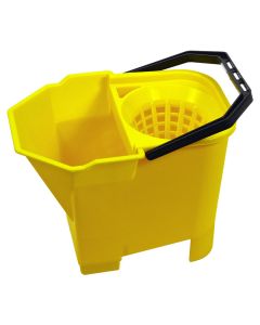 SYR BULL DOG MOP BUCKET YELLOW C/W SIEVE & WRINGER FILTER