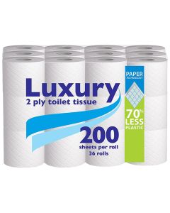 200 SHEET TOILET ROLL PACK 36 CHSA STANDARD R