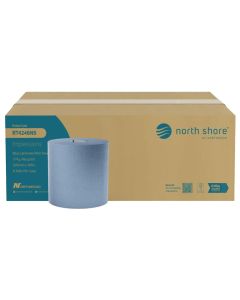 North Shore 2ply Blue Impressions Hand Towel Roll 4246 (Case/6)