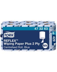 REFLEX WIPER SINGLE SHEET 2PLY BLUE 6 PER PACK