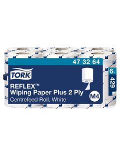 Tork Reflex™ Wiping Paper Towel Plus White M4 473264 (Case/6)