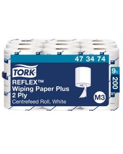 MINI REFLEX WIPER SINGLE SHEET 2PLY WHITE 9 PER PACK  473474