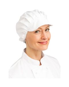 UNISEX WHITE PEAKED HAT