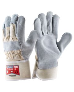 HEAVY DUTY RED/CHROME -LARGE CANADIAN RIGGER GLOVES