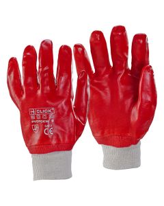 RED KNIT WRIST PVC GLOVE 8