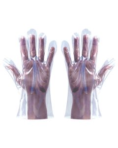 POLYTHENE BLUE GLOVES IN BAGS 100 PER PACK
