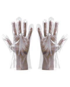 POLYTHENE CLEAR GLOVES IN BAGS LARGE 100 PER PACK