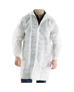 Non-Woven Visitors Coat White (Medium)
