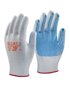 TRONIX BLUE DOT WORK GLOVE LARGE