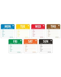 DAY OF THE WEEK LABELS WEEK SET 500 P/ROLL LARGE DAY