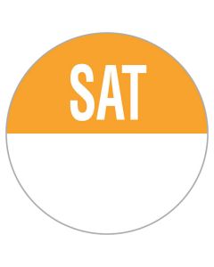 Removable 19mm Day Dot Labels Saturday/Orange (Roll/1,000)