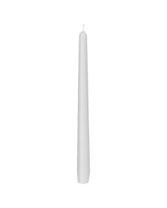 WHITE 10IN/25CM TAPER CANDLES 100/CASE 7.5HRS BURN 351316