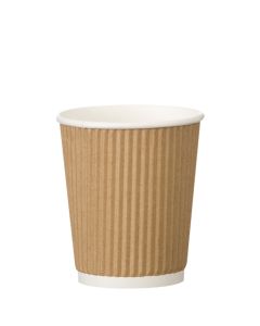 8oz Kraft Ripple Hot Paper Cup (Case/500)