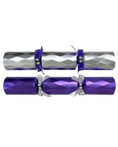 14" Purple & Silver Diamond Crackers (Case/25)
