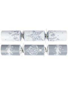 10" White & Silver Bauble Crackers (Mixed Case/100)