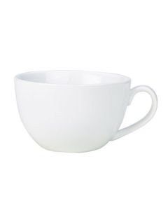 12oz CAPPUCCINO CUP WHITE PORCELITE CASE X 6