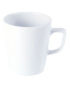 8oz Porcelite Latte Mug White (Case/6)