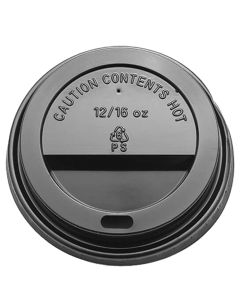 Black Sip Through Lid For 12oz/16oz Ripple Cup (Case/1,000)