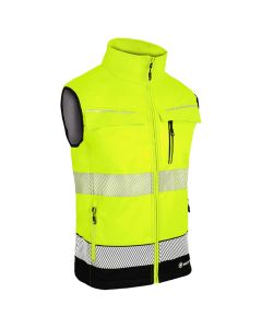 DELTIC HI-VIS GILET TWO-TONE YELLOW/NAVY LARGE  BSDBWTTSYNL