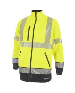 DELTIC HI-VIS SOFTSHELL JACKET YELLOW/NAVY LARGE HVTT040SYNL