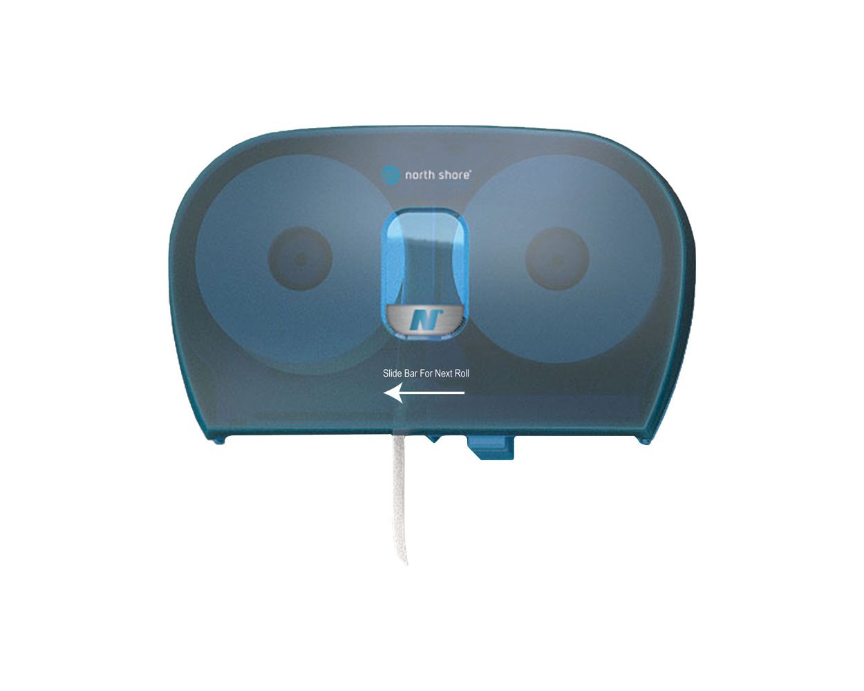 NORTHSHORE BLUE SIDE BY SIDE TOILET ROLL DISPENSER