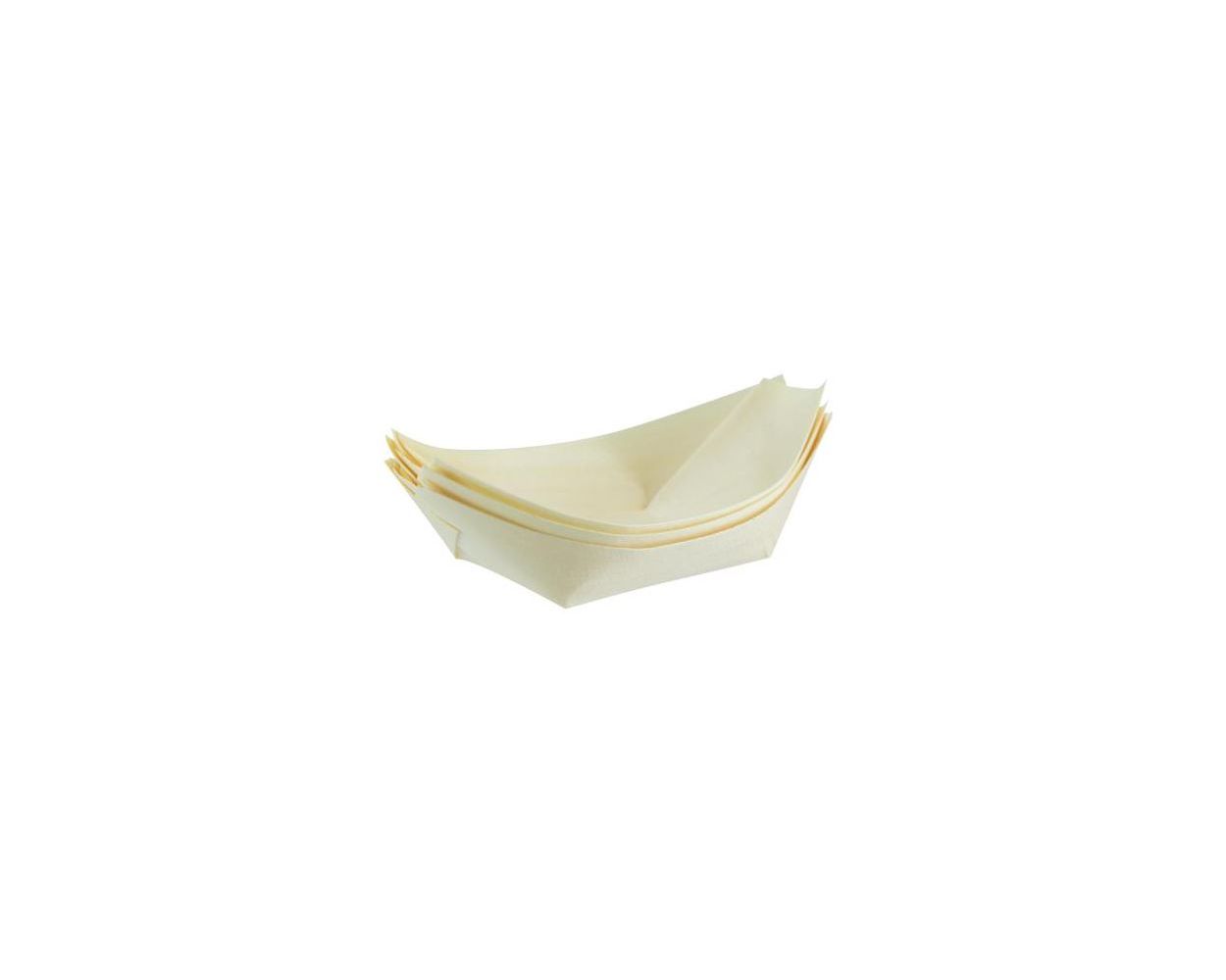 WOODEN SERVING BOAT - 140MM 100 PER CASE