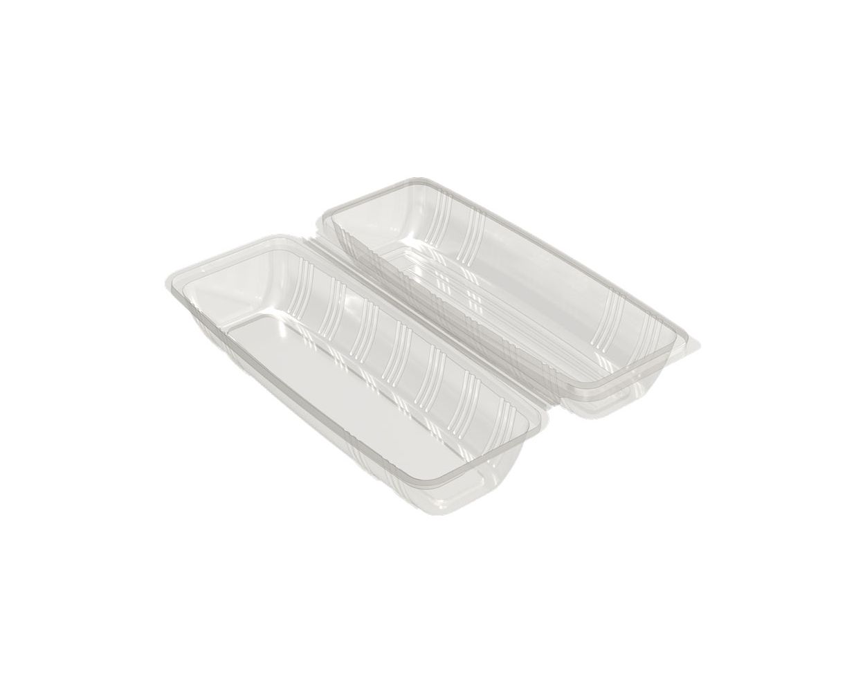 9" BAGUETTE BOX CLEAR CASE X 400 NEW PACK SIZE
