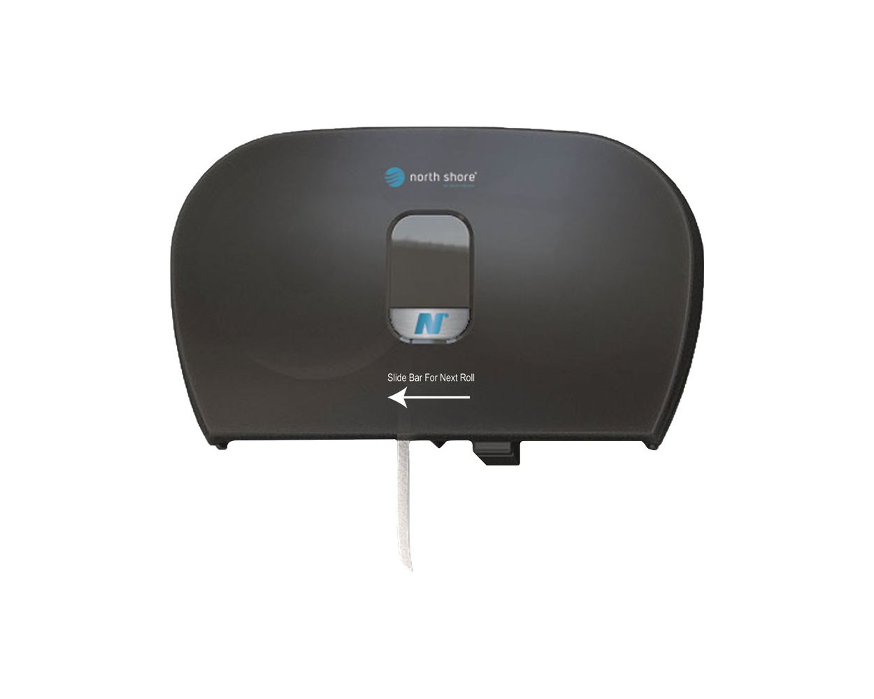 NORTH SHORE BLACK SIDE BY SIDE TOILET ROLL DISPENSER