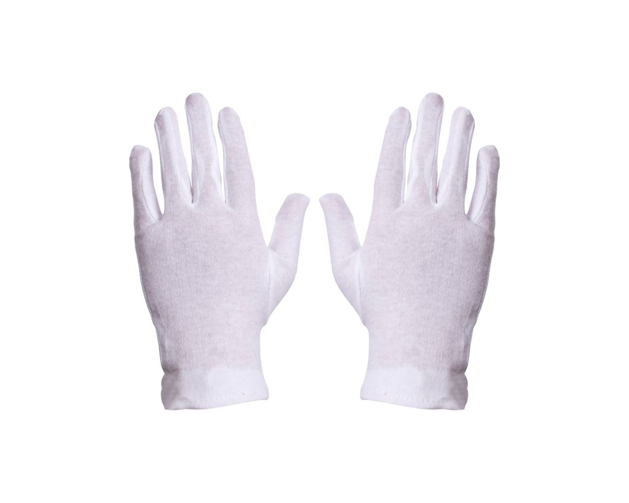 WHITE COTTON GLOVE 10 PAIRS