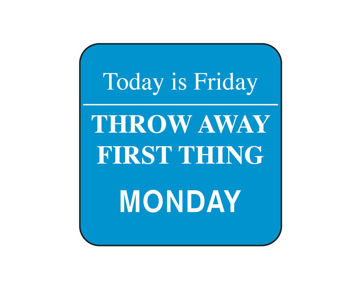 REMOVABLE DAY OF WEEK LABEL MONDAY 25MM ROLL/1000