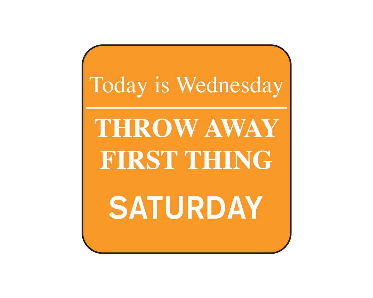 REMOVABLE DAY OF WEEK LABEL SATURDAY 25MM ROLL/1000