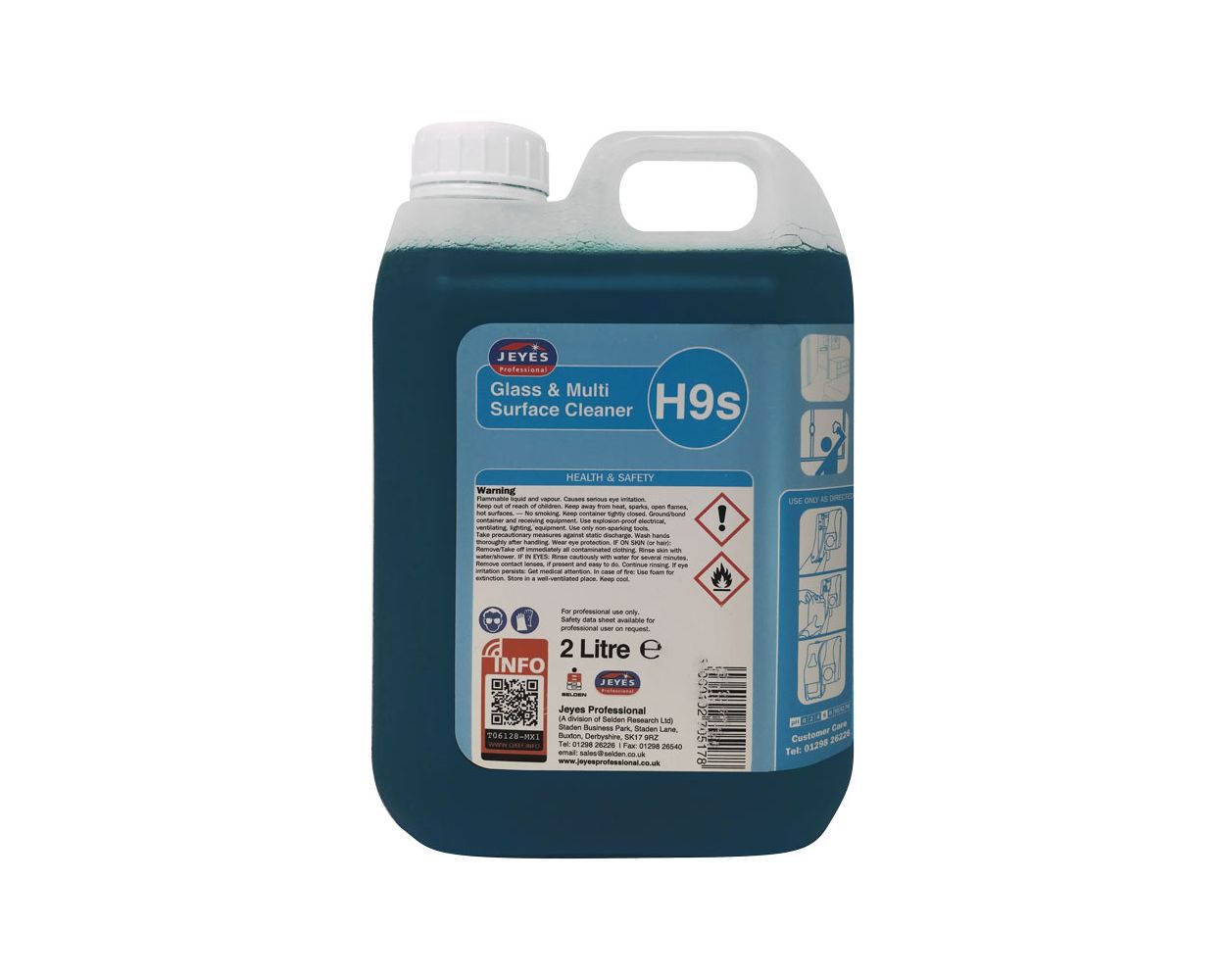 H9 GLASS MULTISURFACE CLEANER CONC CASE 2x2L