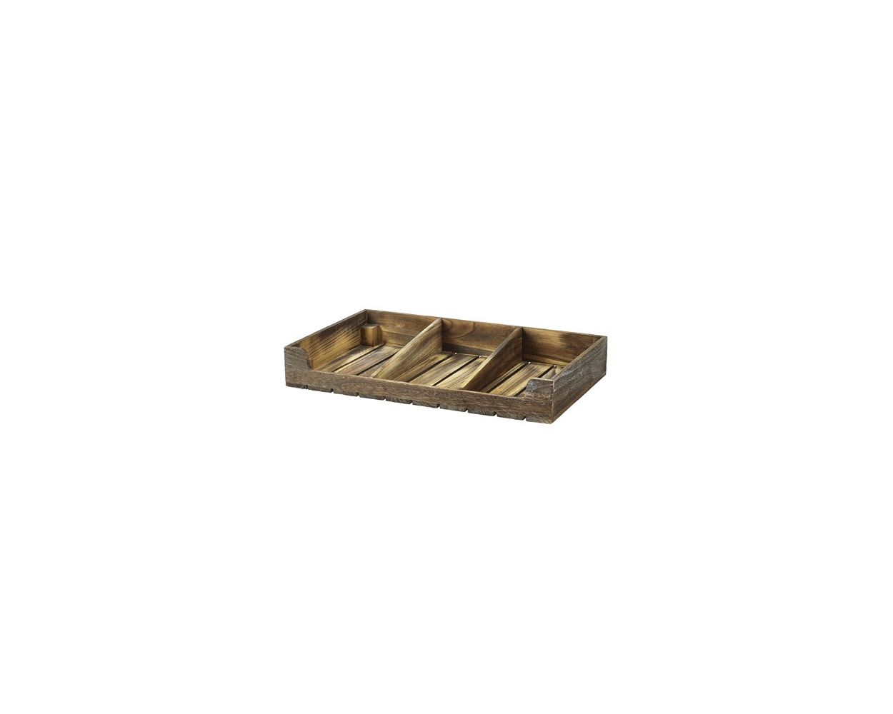 RUSTIC WOODEN DISPLAY TRAY 53x32x8CM