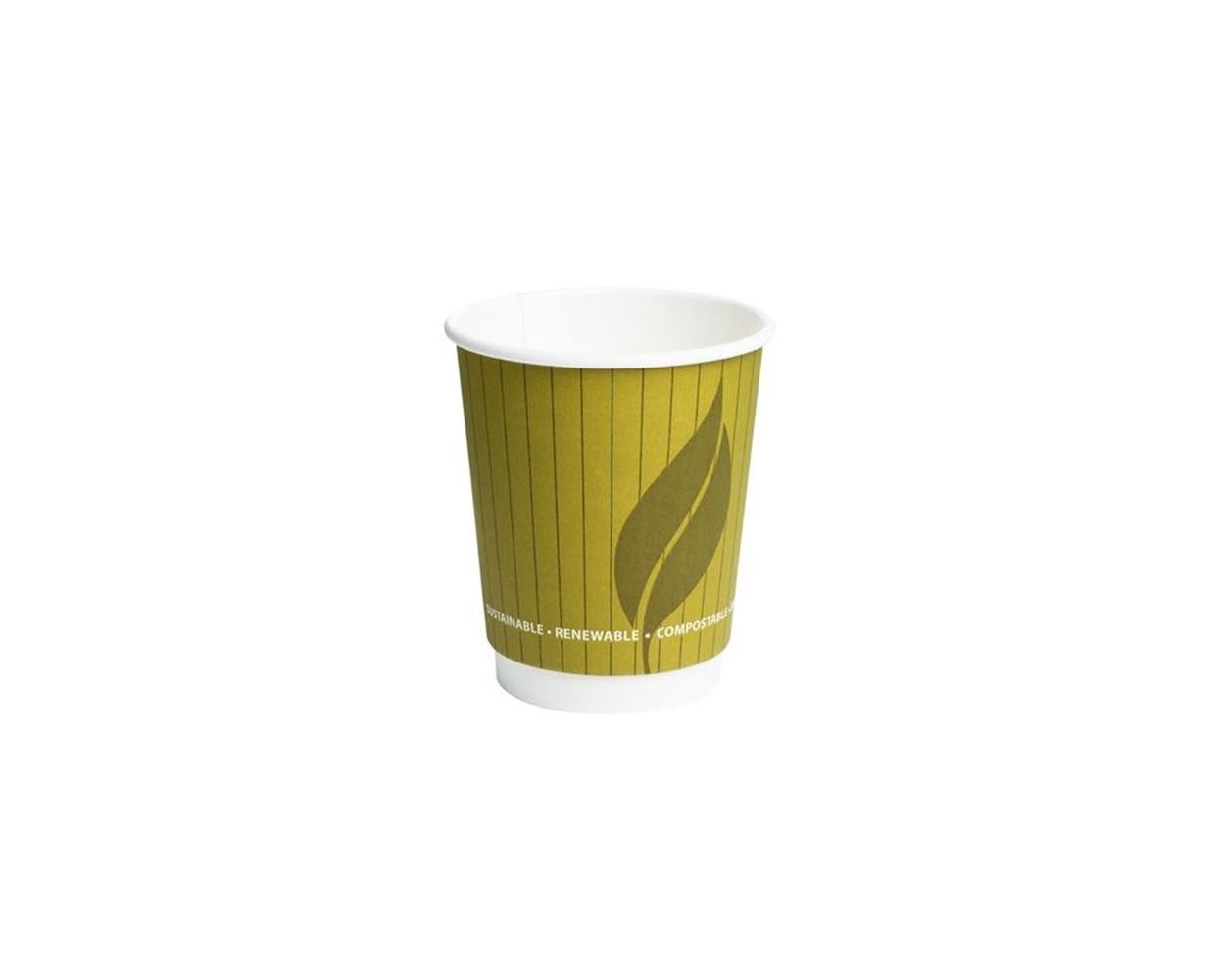 ENVIROWARE LEAF DOUBLE WALL CUP 8OZ  CASE/500 COMPOSTABLE