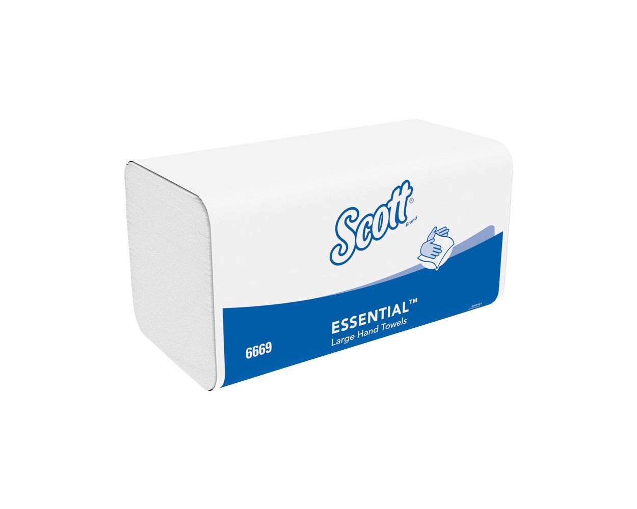 KC SCOTT WHITE HAND TOWEL 3600 INTERFOLDED WHITE KC-6669