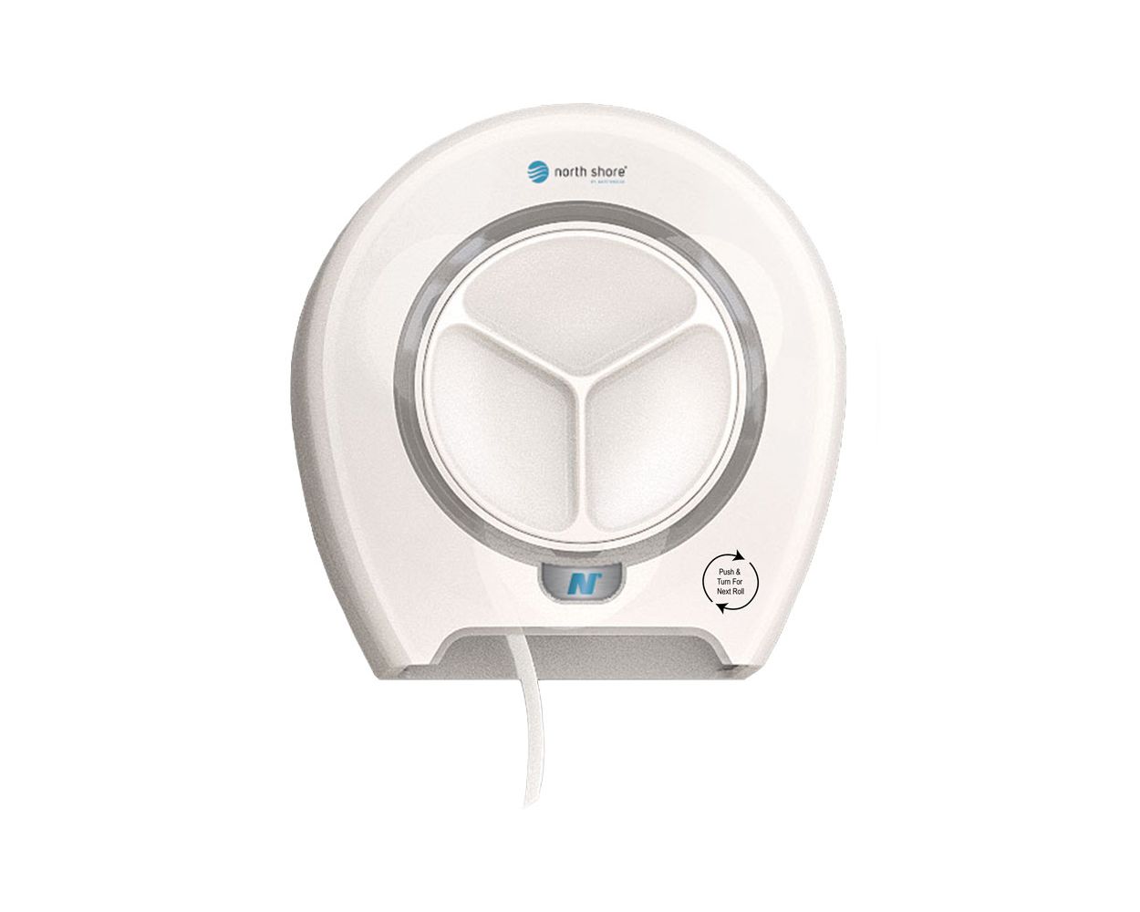 TOILET TISSUE DISPENSER 4 ROLL ORBIT WHITE NORTH SHORE