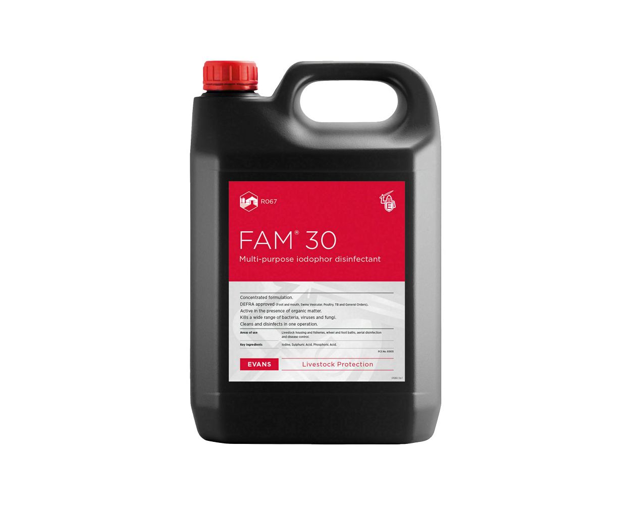 FAM30 MULTI PURPOSE IODOPHOR DISINFECTANT  2 x 5LTR