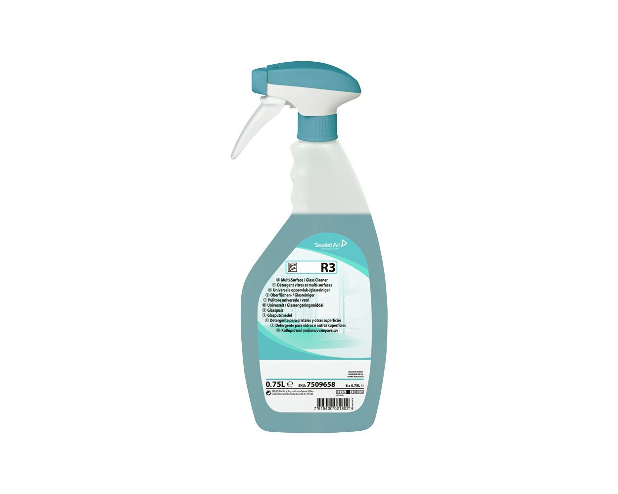 ROOMCARE R3 GLASS CLEANER READY TO USE 6x750ML