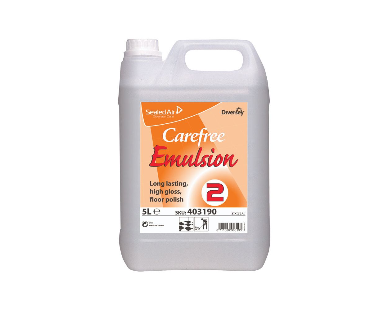 CAREFREE EMULSION MID GLOSS FLOOR POLISH 2x5L