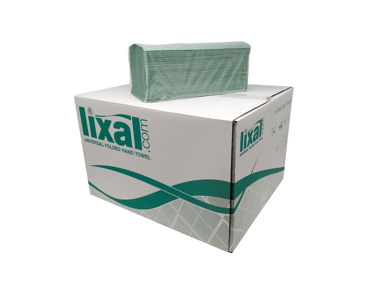 LIXAL GREEN 1PLY UNIFOLD TOWEL 3600 TOWELS PER CASE 245x210mm