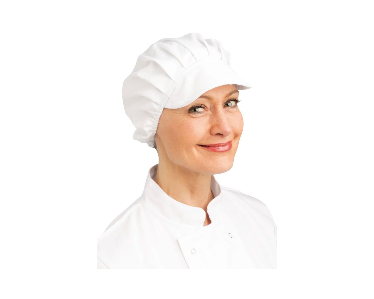 UNISEX WHITE PEAKED HAT