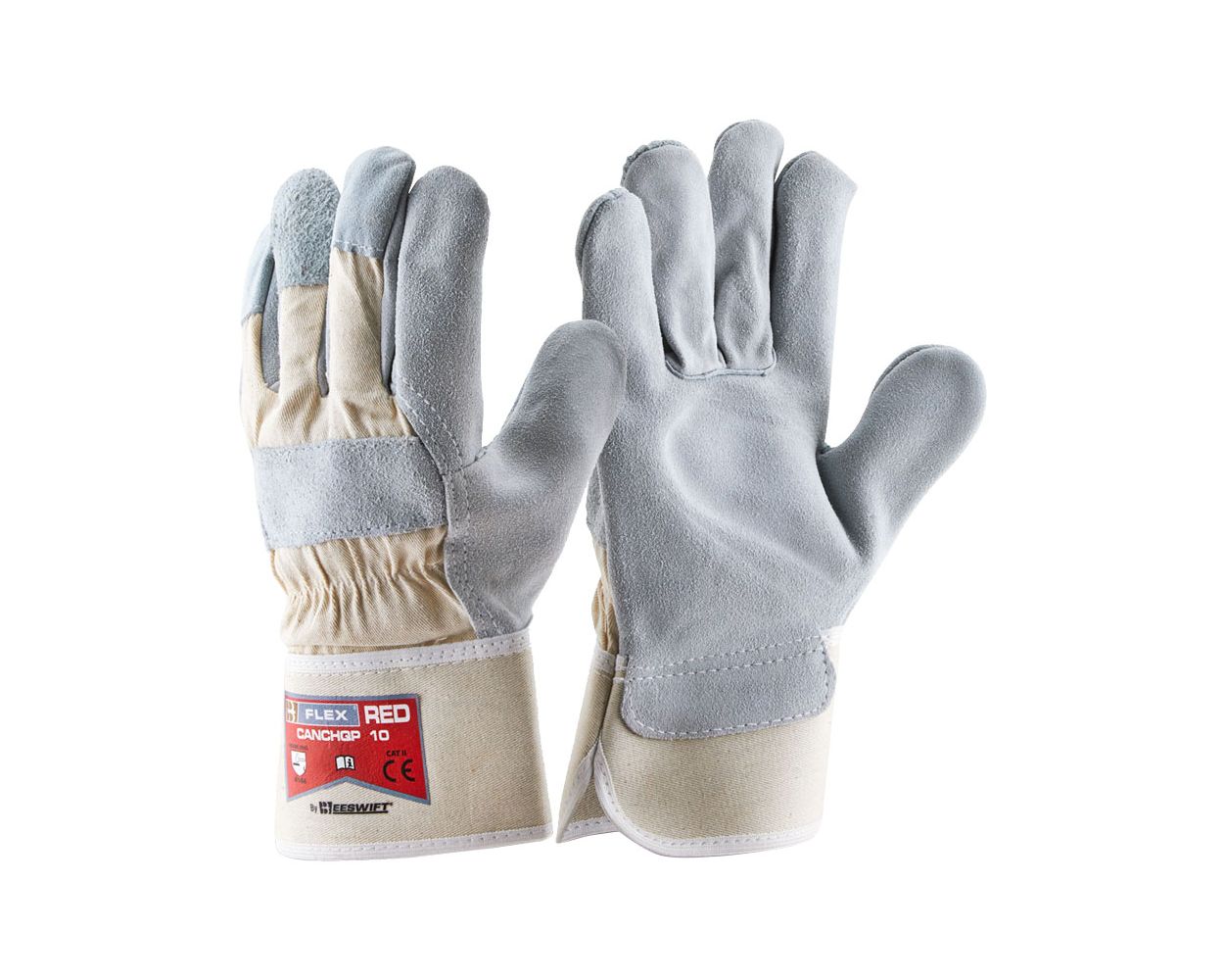 HEAVY DUTY RED/CHROME -LARGE CANADIAN RIGGER GLOVES