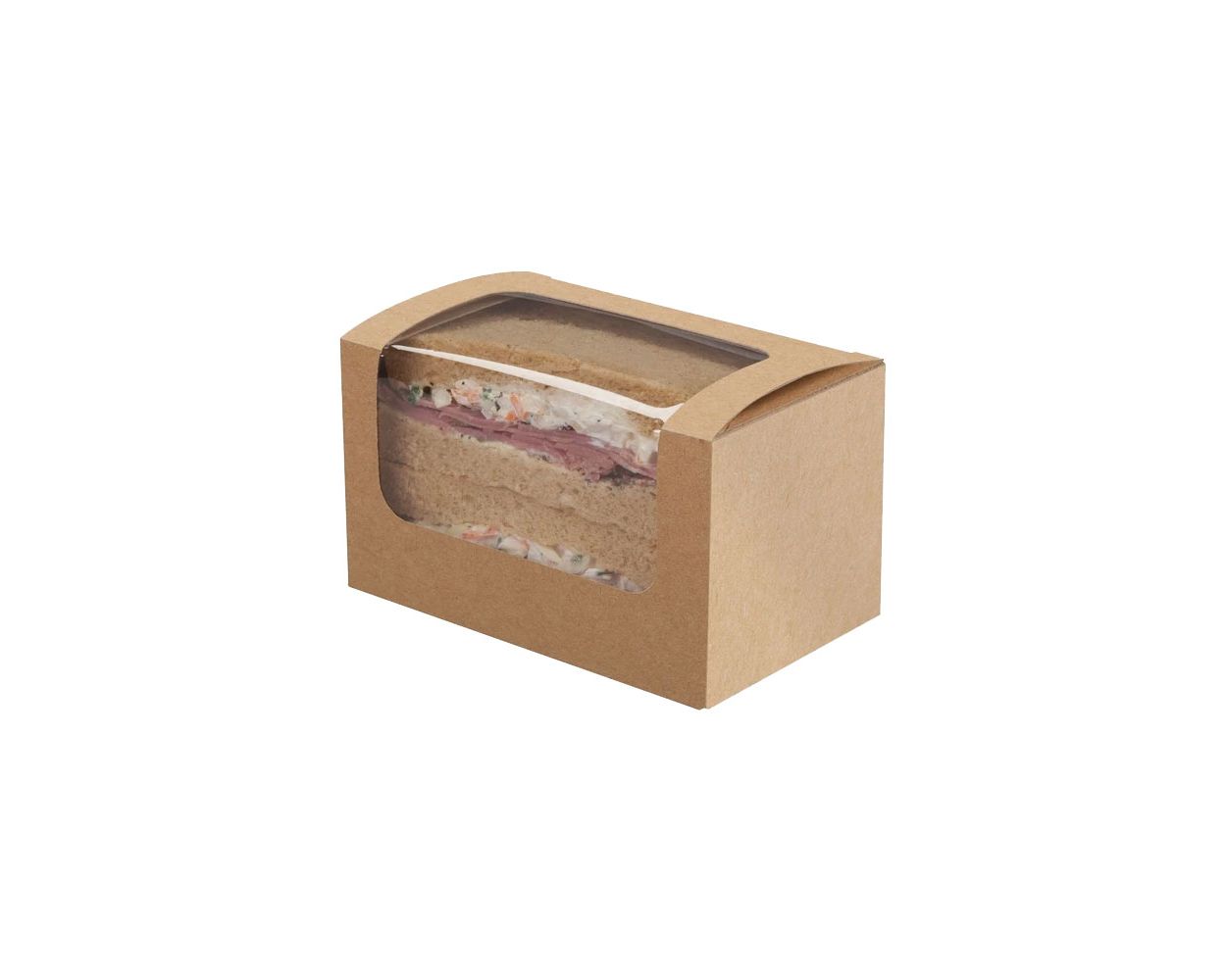 SQUARE SANDWICH PACK KRAFT 500/CASE (ST61)