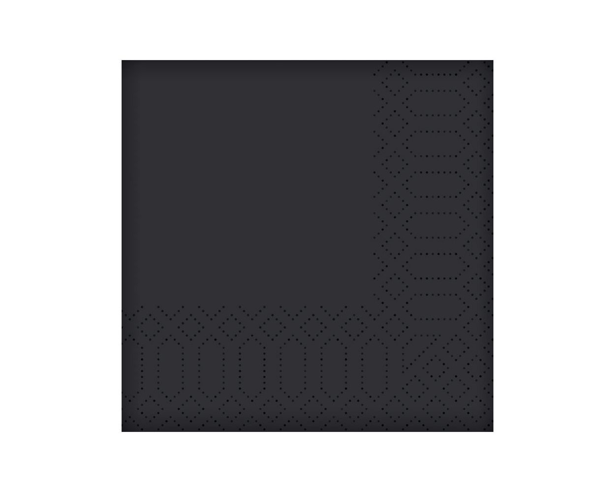 NAPKIN COCKTAIL - BLACK 2PLY 24X24CM 2400 PER CASE 168386