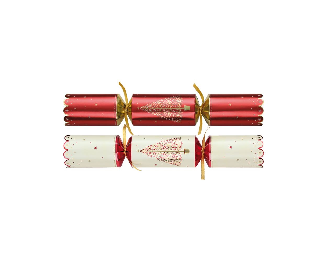 12" RED & CREAM TREES CRACKER CASE/50  XIGDC0620