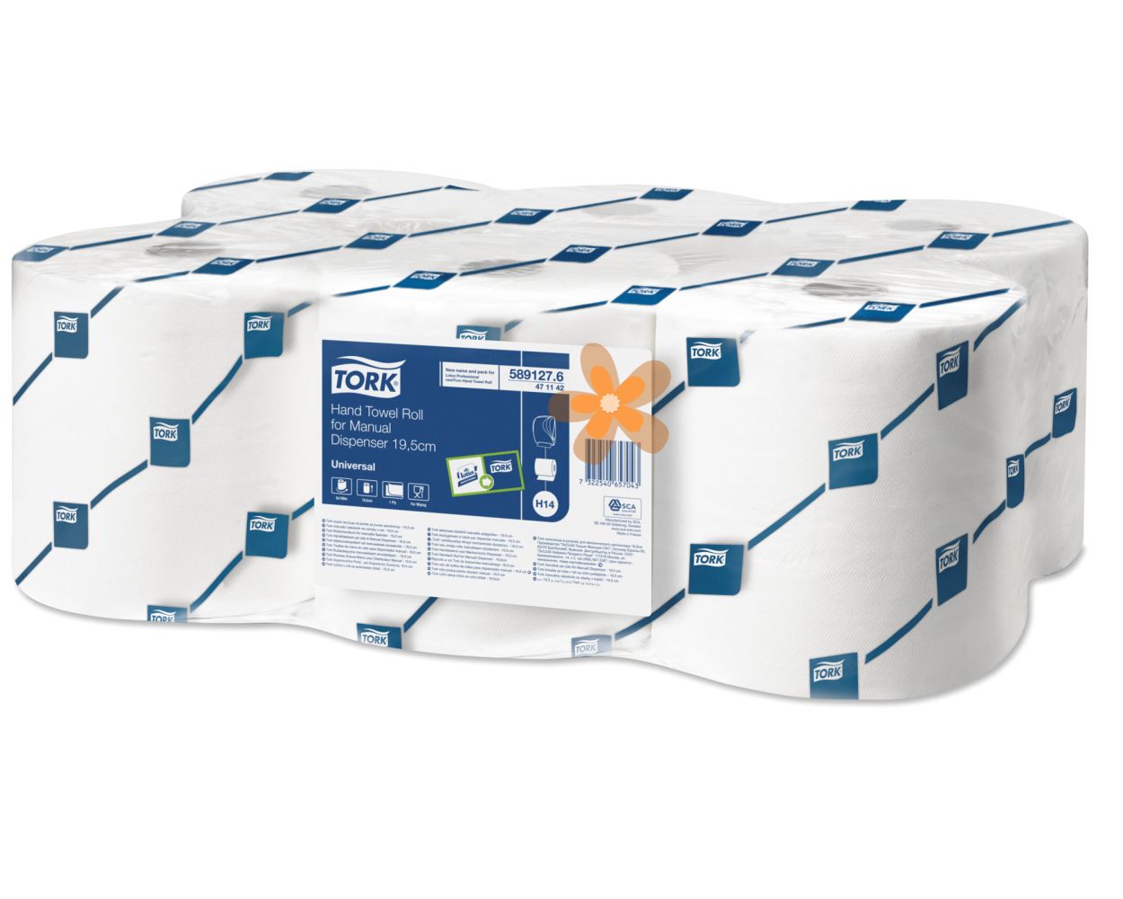 NEXT TURN H/TOWEL WHITE 160M PER ROLL - 6/BOX  471141