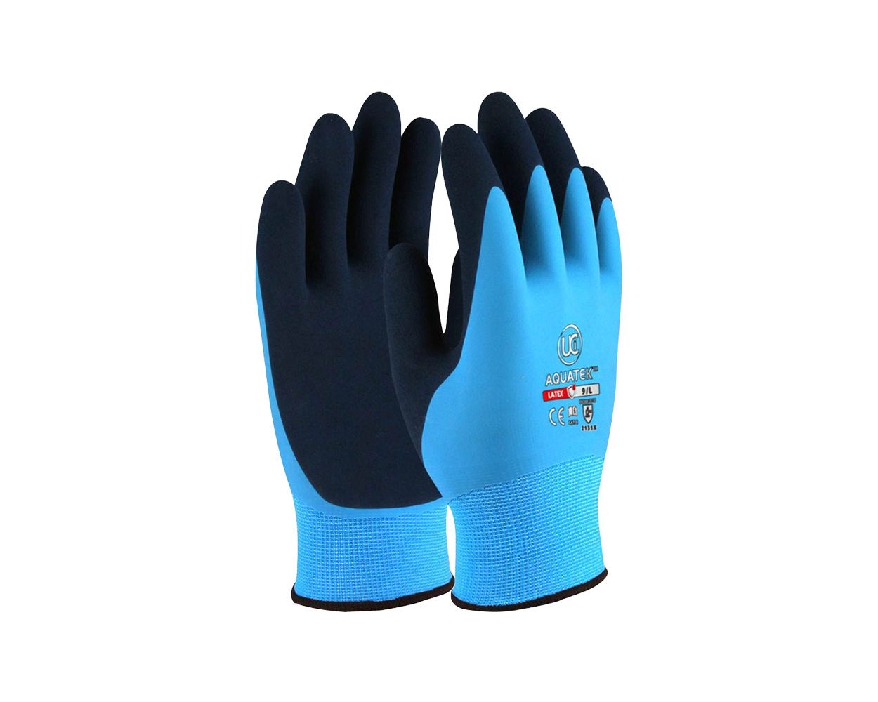 AQUATEK DUAL COATED GLOVE BLUE SIZE 10  PACK/10